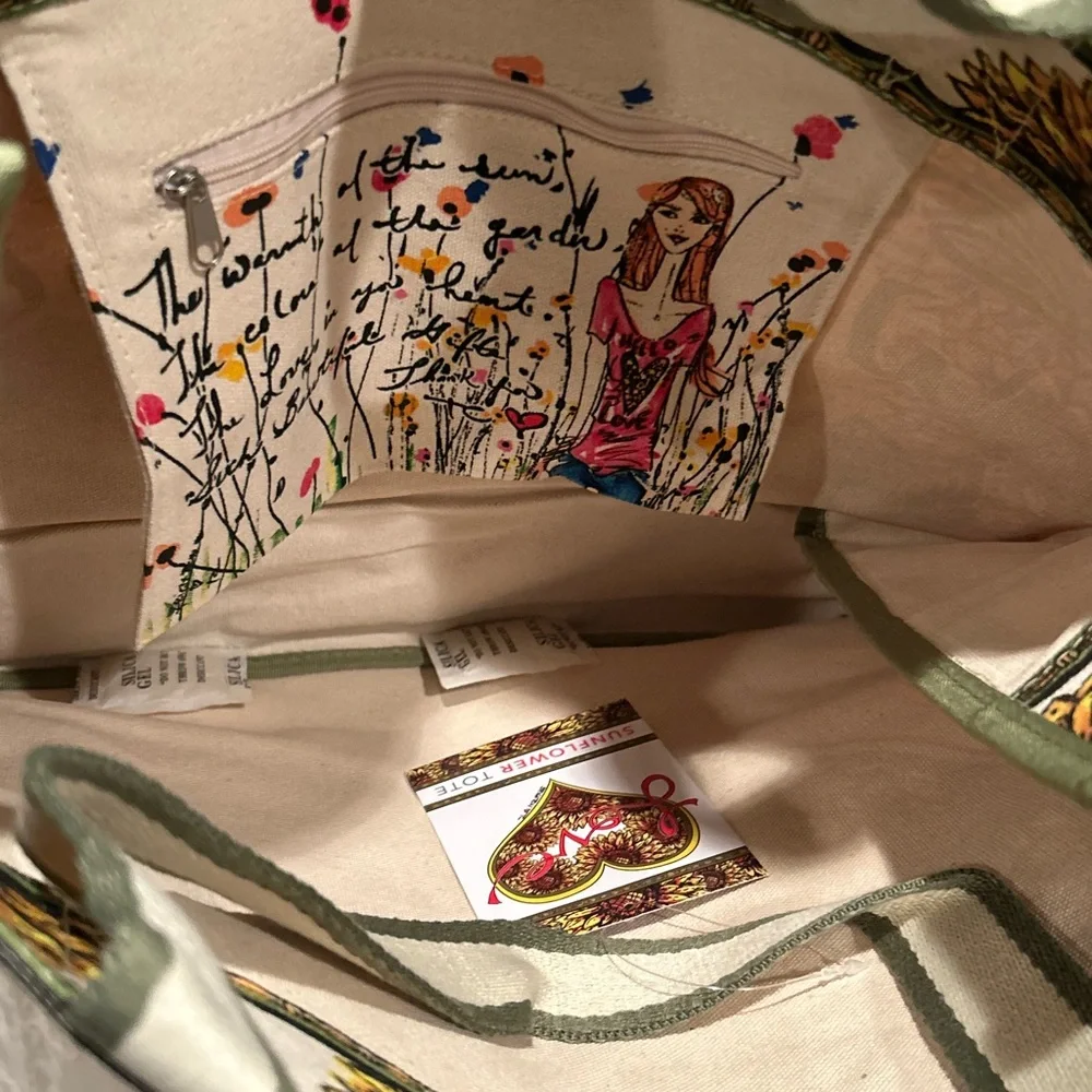 Brighton LoVe Perfect Sunflower Tote Bag “Something Wonderful is About to Happen - Picture 6 of 6